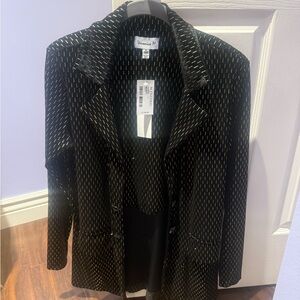 Veronica M Black Blazer Classic Notched Lapel
